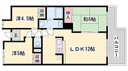 シティーガーデン広畑 3LDKの間取図画像