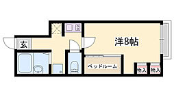 レオパレスアクア 1Kの間取図画像