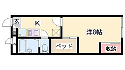 レオパレス西脇2 1Kの間取図画像