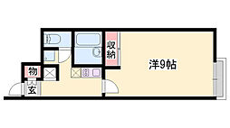 レオネクストロッソ明神木 1Kの間取図画像
