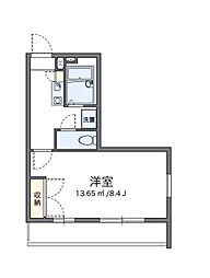 レオパレスゴールドレジデンス嘉寿HIMEJI 1Kの間取図画像