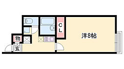 レオネクストシメオン 1Kの間取図画像