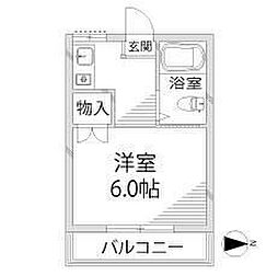 ラフィーネ北八代 ワンルームの間取図画像