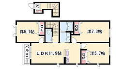 ラ グリシーヌ 2階/-