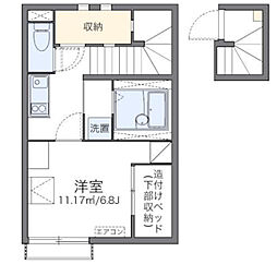 レオネクストblanche 1Kの間取図画像