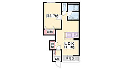レガーロ三木 1LDKの間取図画像