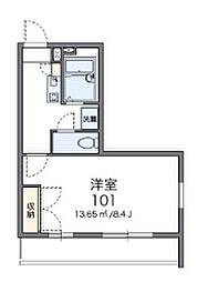 レオパレスゴールドレジデンス本竜野 1Kの間取図画像