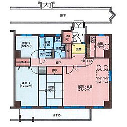 フィールトレイン 3LDKの間取図画像