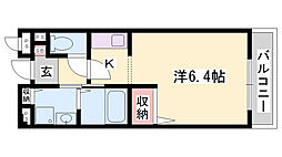 パインビリッジ 1Kの間取図画像