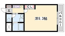 クオリティ21広畑 1Kの間取図画像