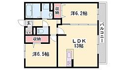 ラ・ファビュラス 2LDKの間取図画像