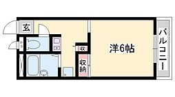 レオパレスサンライズ 1Kの間取図画像