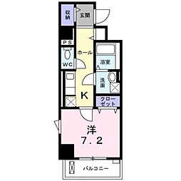 ボヌール姫路栗山町 1Kの間取図画像