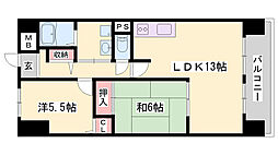 グランメェル435 2LDKの間取図画像