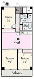 メイゾン日吉 3LDKの間取図画像