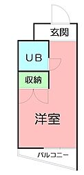 TOP藤沢No.2 ワンルームの間取図画像