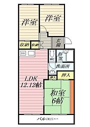 グリーンハイム4号棟 3LDKの間取図画像