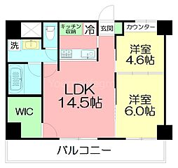 GRANDREVE茅ヶ崎幸町 2LDKの間取図画像