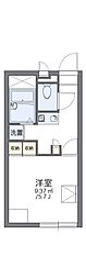 レオパレス河内ウエハラ 1Kの間取図画像