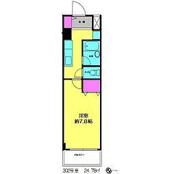 藤ビル 1Kの間取図画像