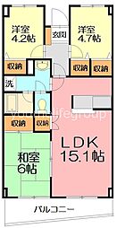 モリエーム鵠沼 3LDKの間取図画像