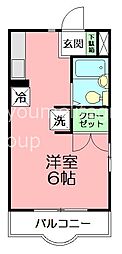 FSI湘南台寮 ワンルームの間取図画像