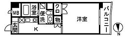 ブレクレール湘南 1Kの間取図画像