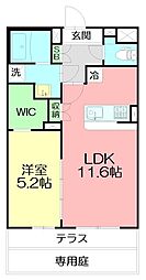 Opus・One 1LDKの間取図画像