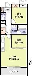 THE TAKASUNA KULTURCE 1SLDKの間取図画像