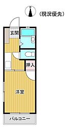 シーガルハイツ 1Kの間取図画像