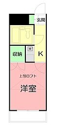 ファーストパレス 1Kの間取図画像