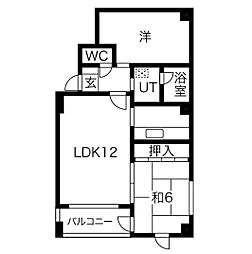 SK麻生36 2LDKの間取図画像