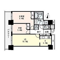 D'グラフォート札幌ステーションタワー 2LDKの間取図画像