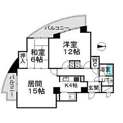 ライオンズステーションプラザ琴似 2LDKの間取図画像