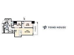 阿波座ライズタワーズフラッグ46 2LDKの間取図画像