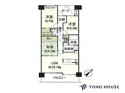 ローレルコート城北公園通り2番館 3LDKの間取図画像