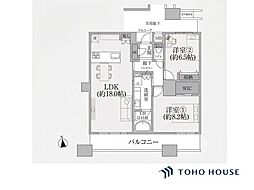 さきタワー・サンクタス尼崎駅前 2LDKの間取図画像