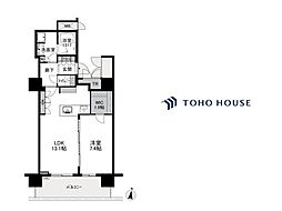 ローレルタワー梅田 1LDKの間取図画像