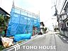 外観：建物完成前には物件の現地と、近隣の完成施工例をご案内させて頂きます。その他資金計画やローン返済シュミレーションなどご相談も承ります。※写真に映りこんだ車等を、バーチャル加工で削除したイメージです。