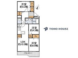 パークプラザ野田低層棟 3LDKの間取図画像