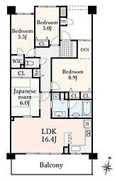 ビューリッシュ港北ニュータウンアジュリーヌ 4LDKの間取図画像