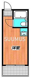 トップルーム代々木公園NO1 ワンルームの間取図画像