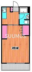 新宿第2コーポ 1Kの間取図画像