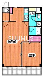 日興初台スカイマンション 1LDKの間取図画像
