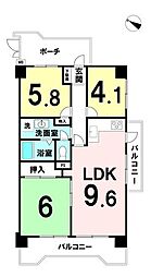 藤和さやまハイタウンA棟 3LDKの間取図画像