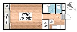 ビラエクシオール 1Kの間取図画像