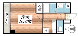 MRR宇都宮 1Kの間取図画像