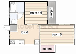 丸協マンション 2DKの間取図画像
