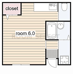 メゾンさかい ワンルームの間取図画像