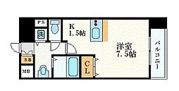 プレサンス名古屋STATIONアライブ 1Kの間取図画像